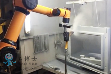 遨博机器人门窗喷粉拖动示教，遨博协作机器人，AUBO机器人