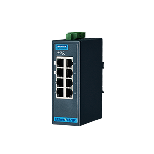 研华 EKI-5528I-EI 8端口支持EtherNet/IP协议简易网管型工业交换机